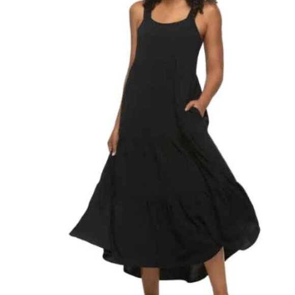 NWT FELINA Women's Black Sleeveless Maxi Summer Dress, Black - Picture 1 of 1